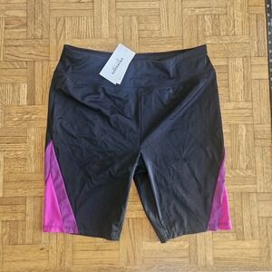 NWT - Swimsuits For All Black/Multicolor Swim Shorts - Women's Size 18